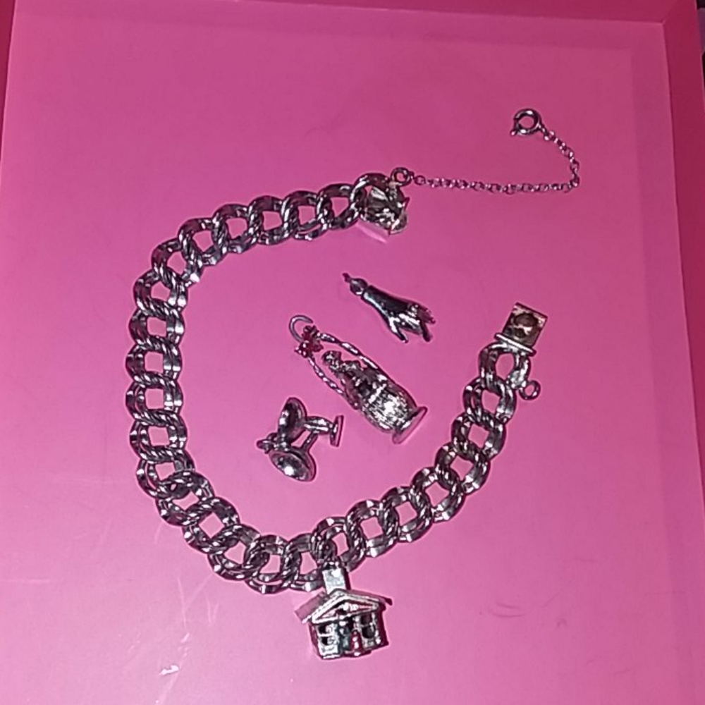 Elco Sterling charm bracelet